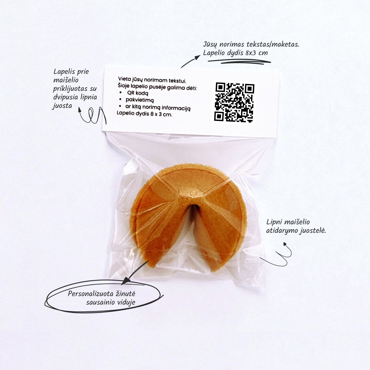 Laimės sausainis + Pakuotė su logo - Image 4