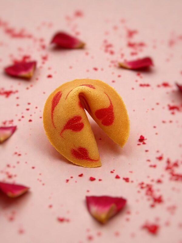 Laimės sausainis - klasikinis su raudonomis širdelėmis