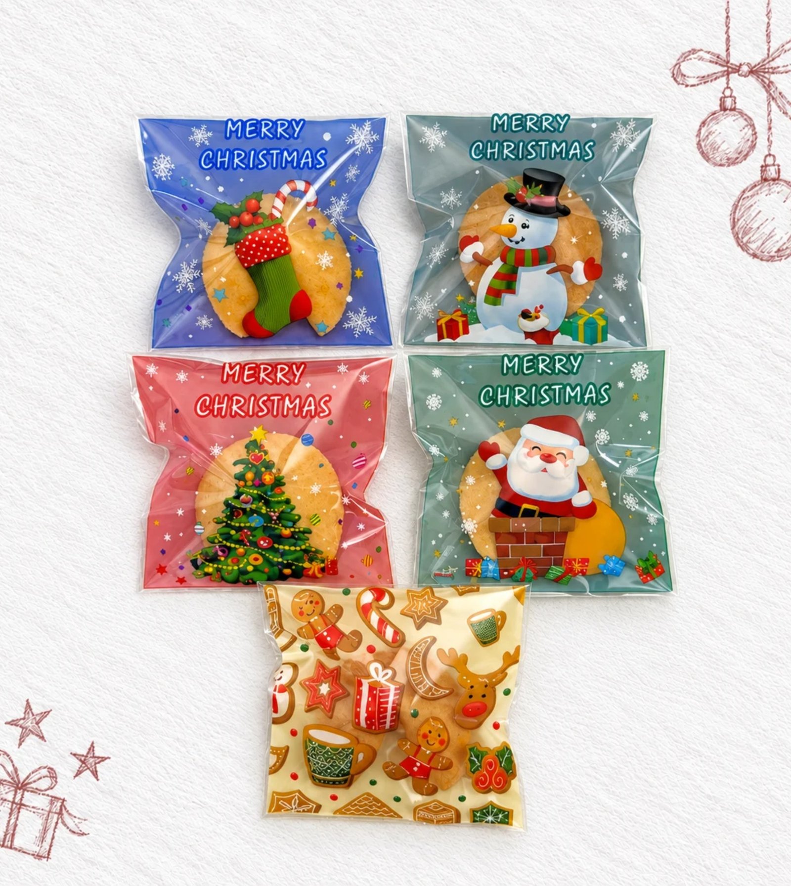 Kalėdinių įpakavimų mix
